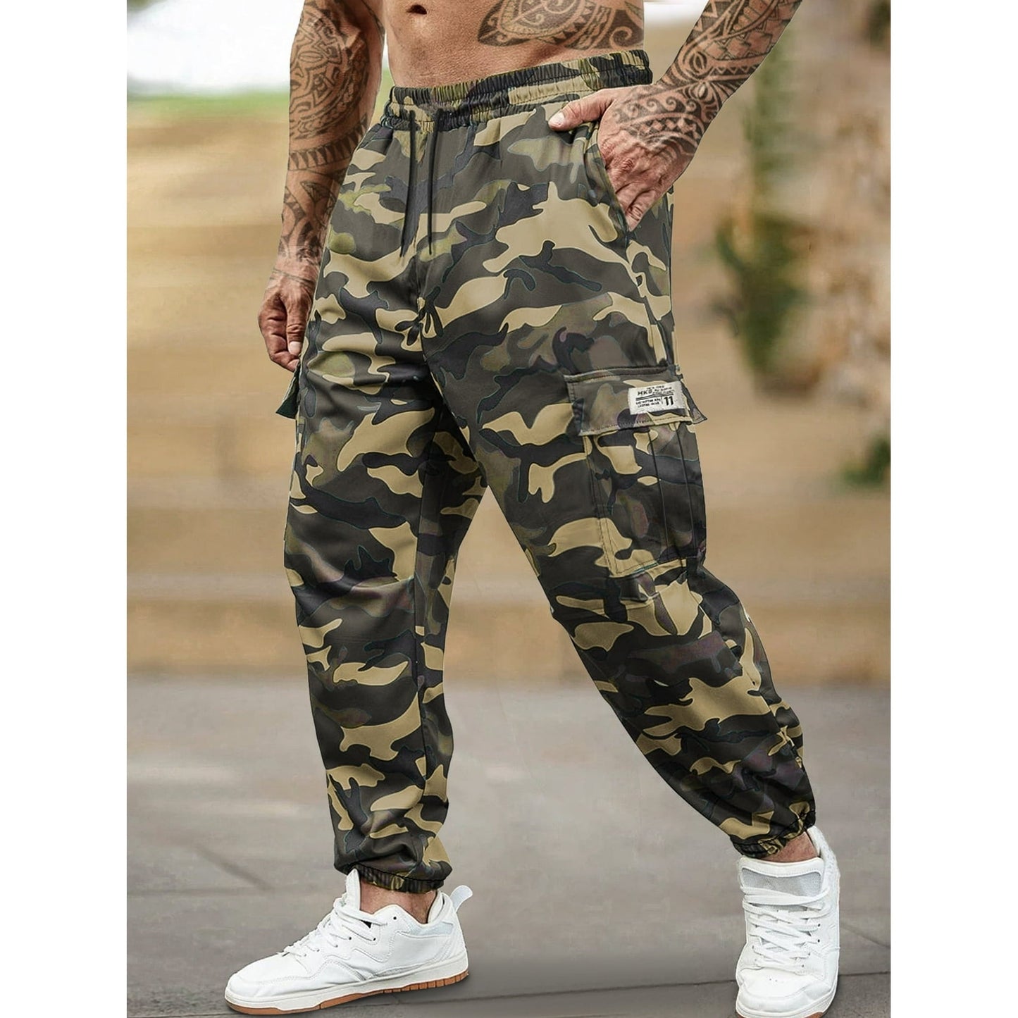 Men Camouflage Outdoor Casual Pants Multiple Pockets